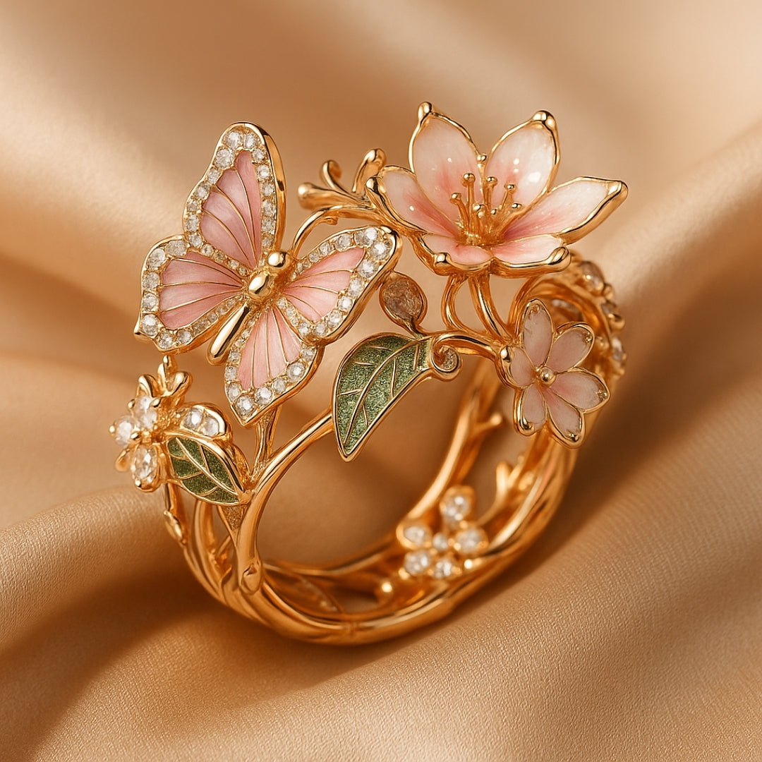Meliora – Bague papillon brilhante