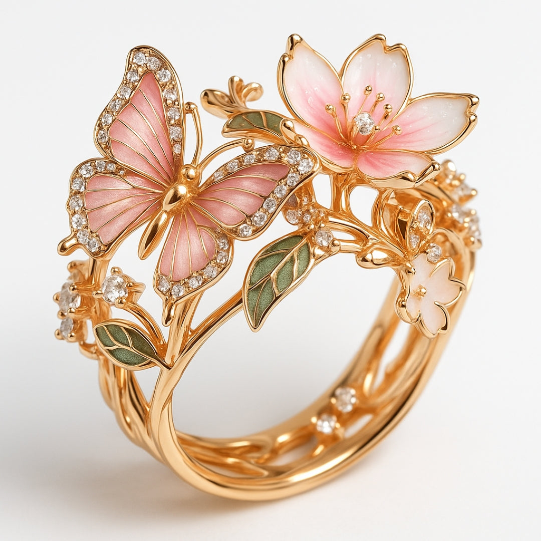 Meliora – Bague papillon brilhante