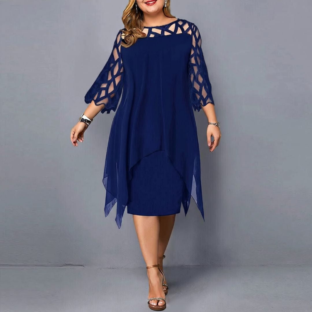 Annika – Vestido com mangas recortadas e corte feminino