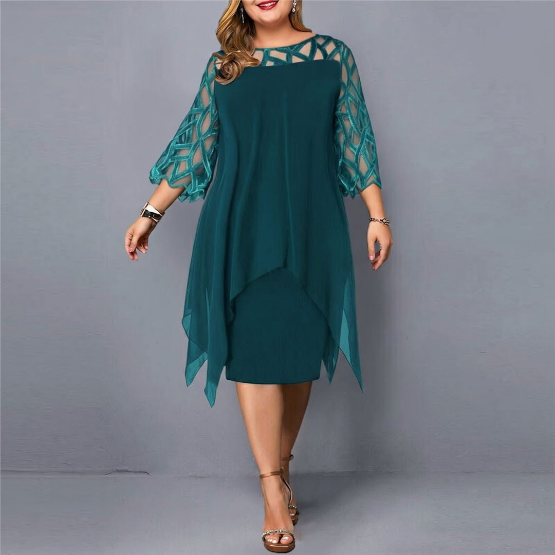 Annika – Vestido com mangas recortadas e corte feminino