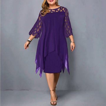 Annika – Vestido com mangas recortadas e corte feminino
