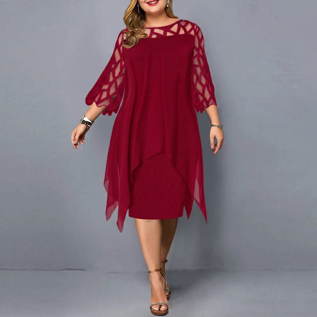 Annika – Vestido com mangas recortadas e corte feminino