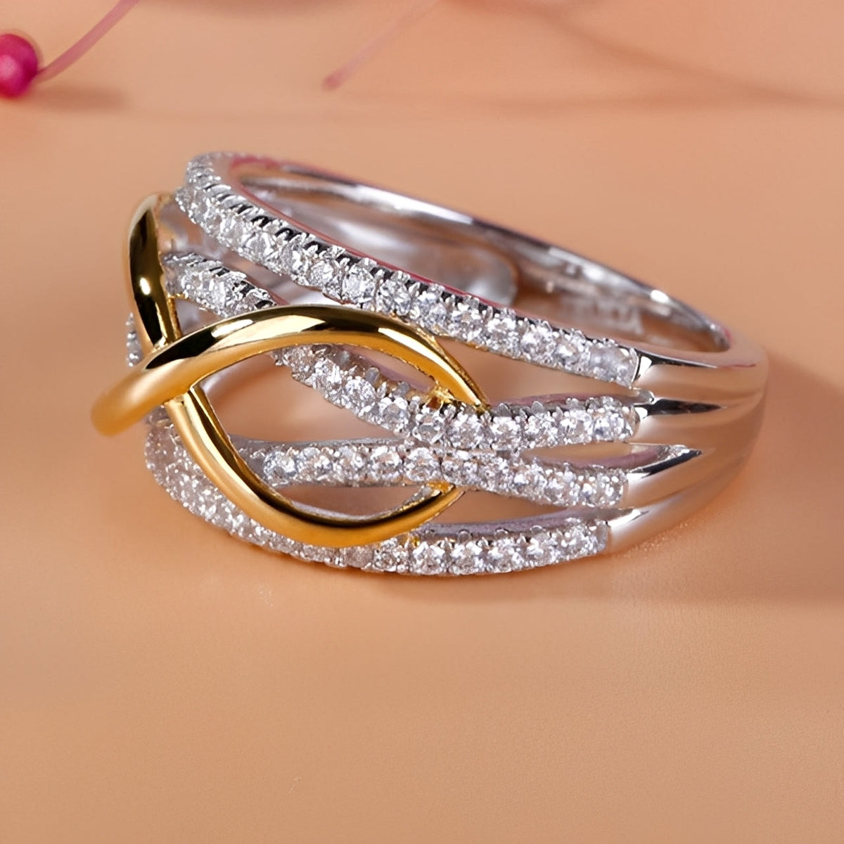 Inaya – Bague símbolo do infinito elegante para mulheres