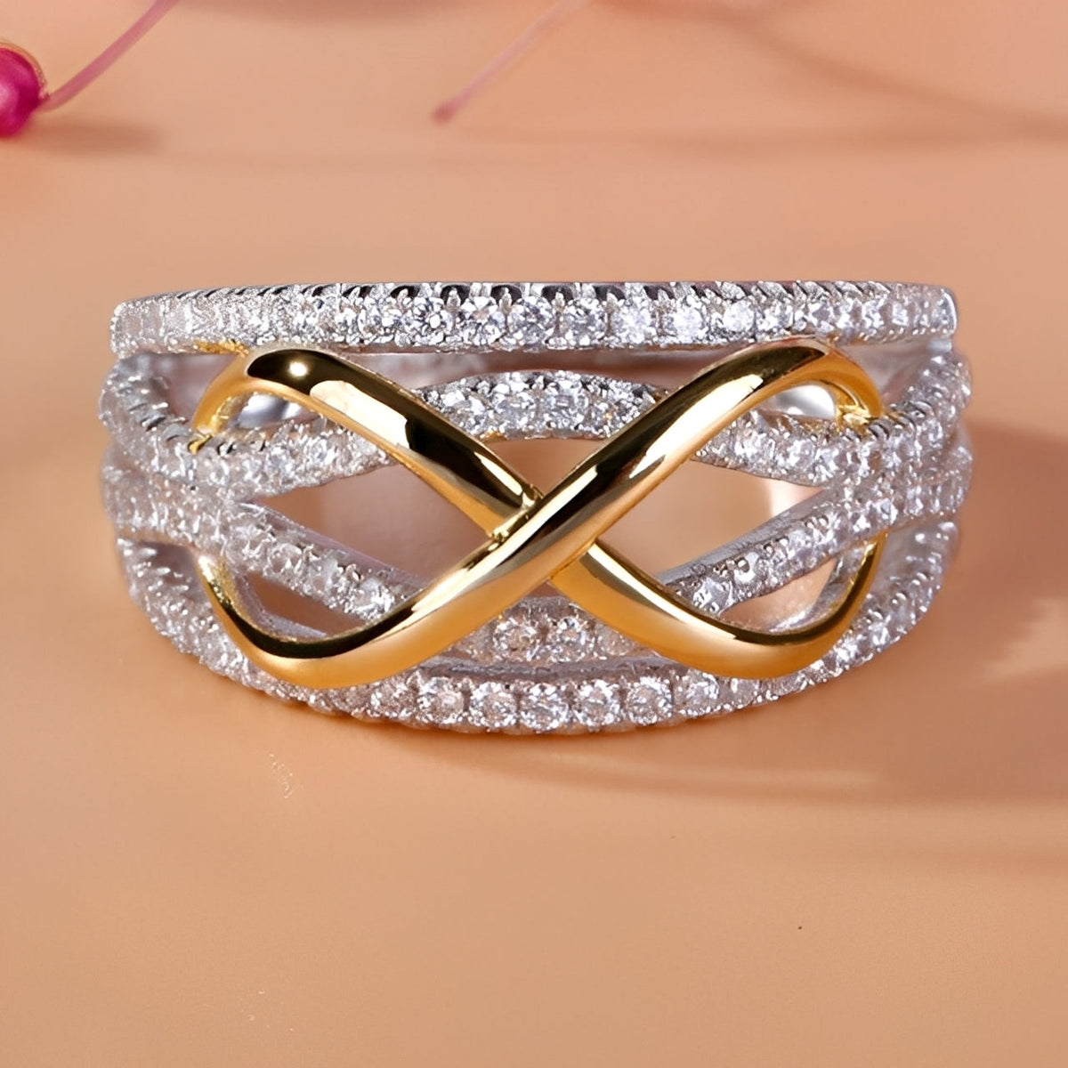 Inaya – Bague símbolo do infinito elegante para mulheres