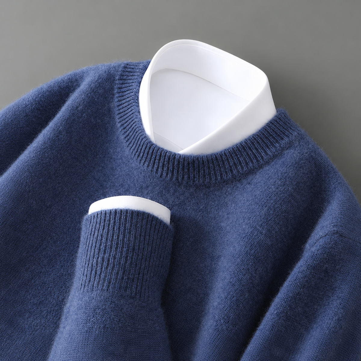 Wayne - Pullover retro grosso para homens