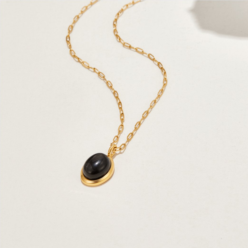 Euphrosyne - Colar em onyx preto