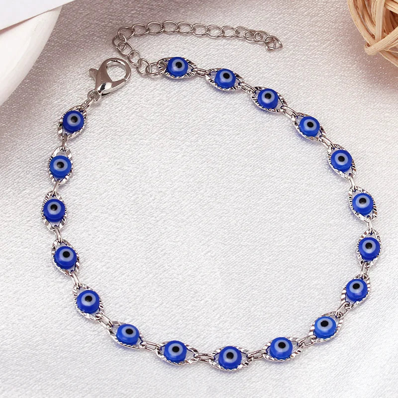 Zaya – Bracelet boho com olho de proteção azul