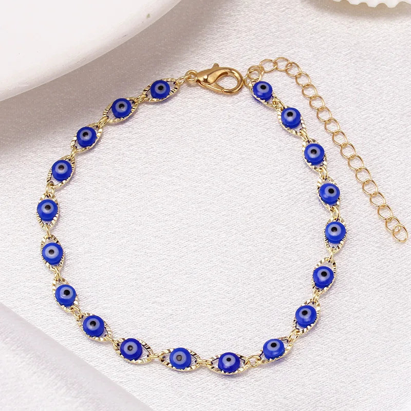 Zaya – Bracelet boho com olho de proteção azul