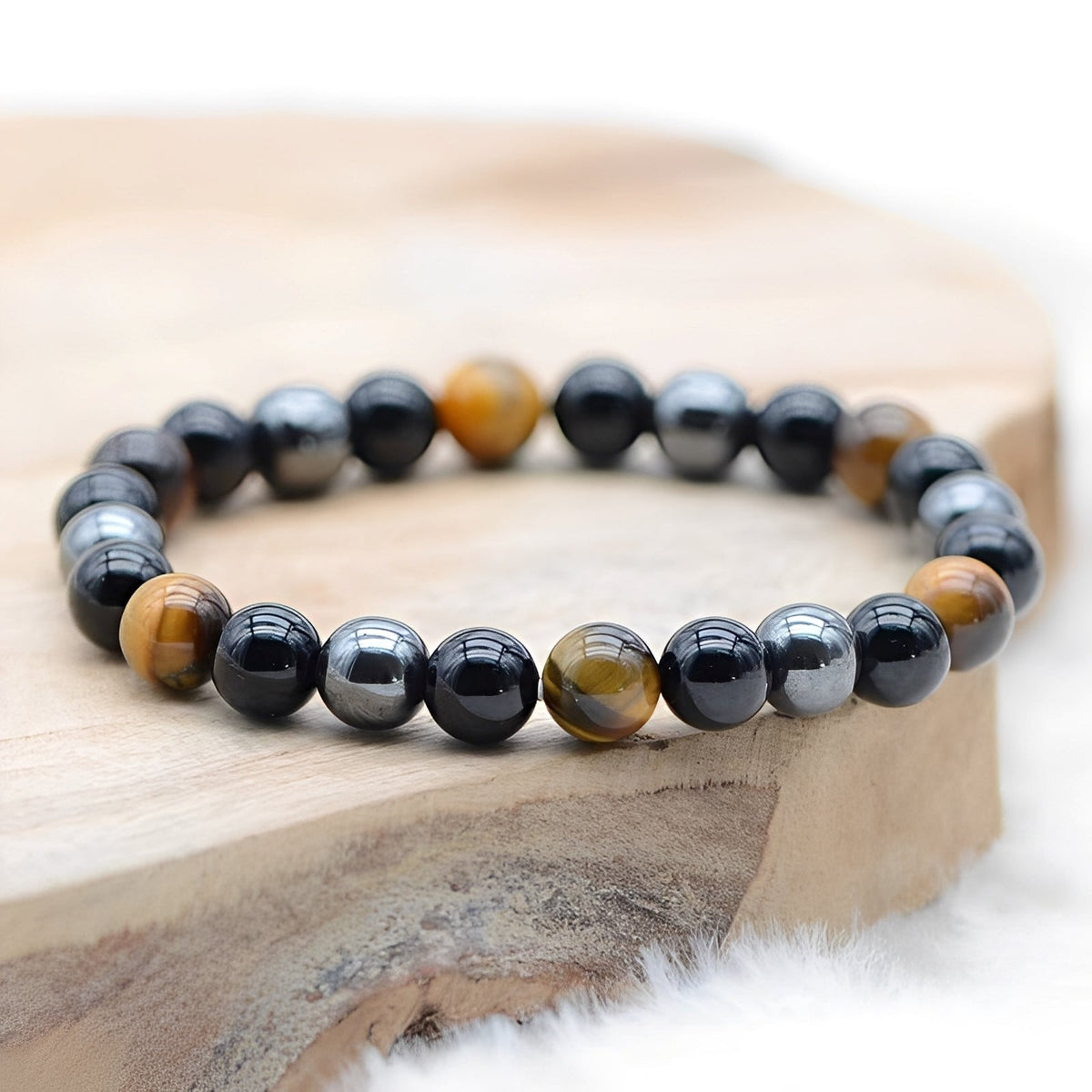 Kiarra – Bracelete de tripla proteção em pedras naturais