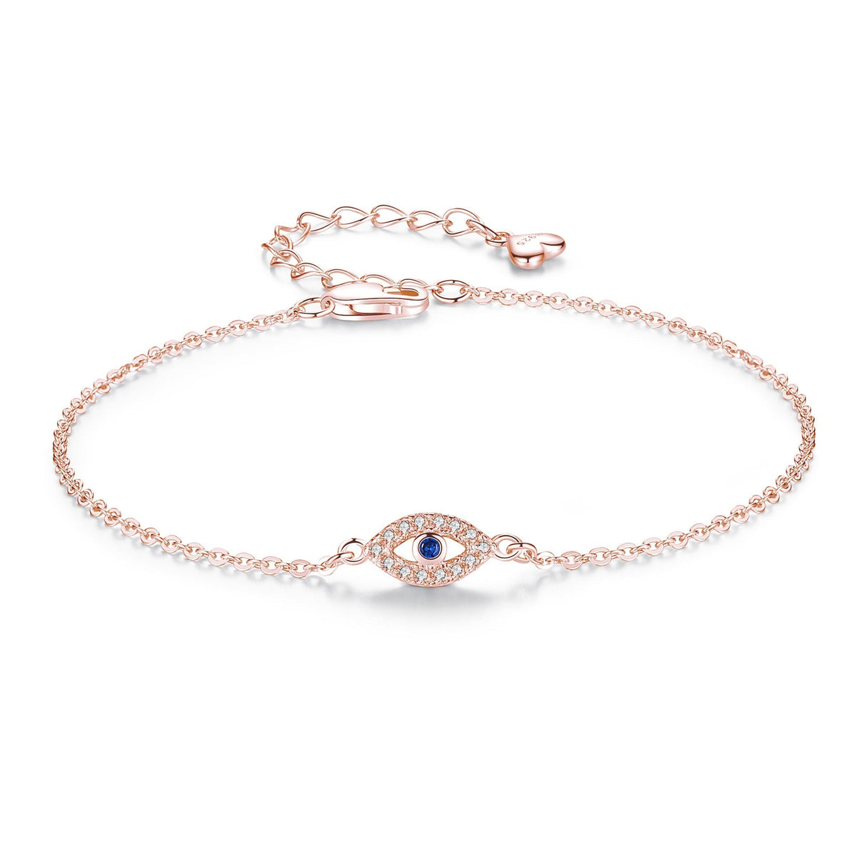 Bracelete a elos com olho maléfico - bracelete a elos com pendente olho maléfico