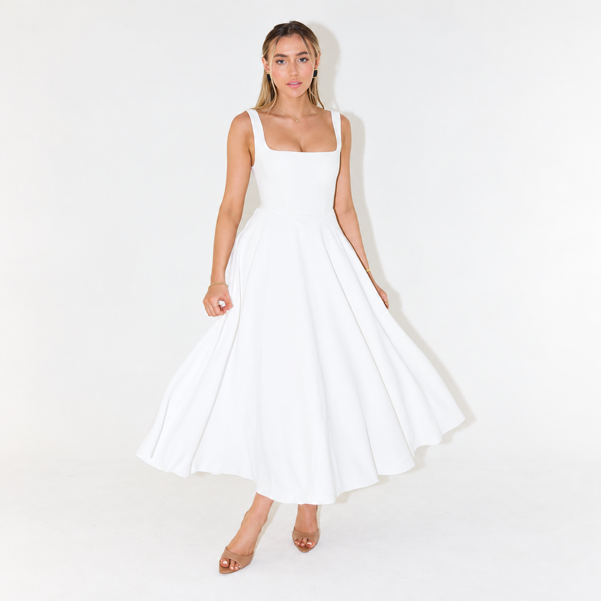 Melisa - Midi Vestido Feminino, Estiloso & Versátil