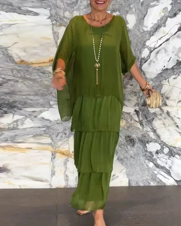 Evelyn - Vestido elegante em chiffon