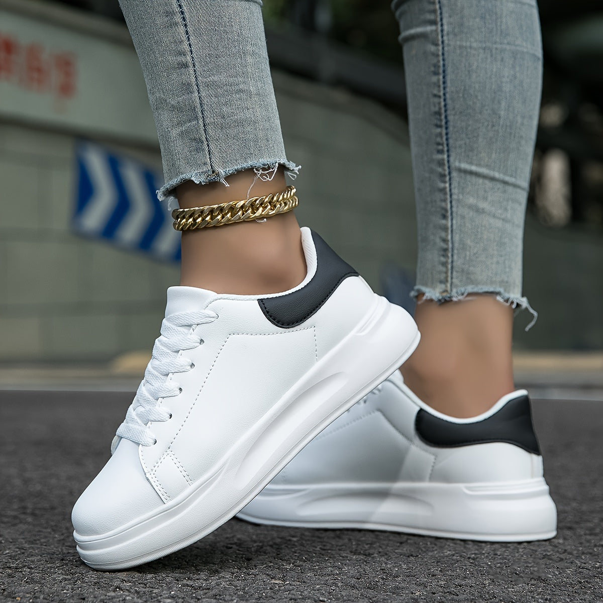 Layla - Tênis branco feminino para estilo do dia a dia