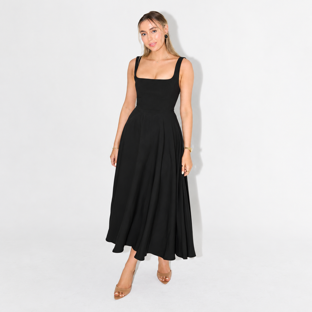 Melisa - Midi Vestido Feminino, Estiloso & Versátil