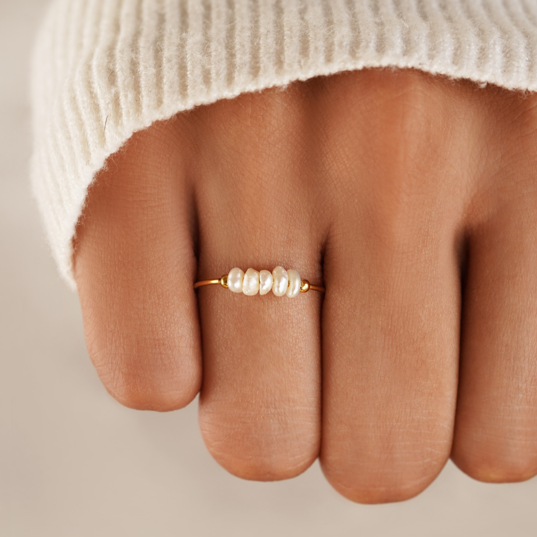 Maelia – Bague classica em pérolas de água doce