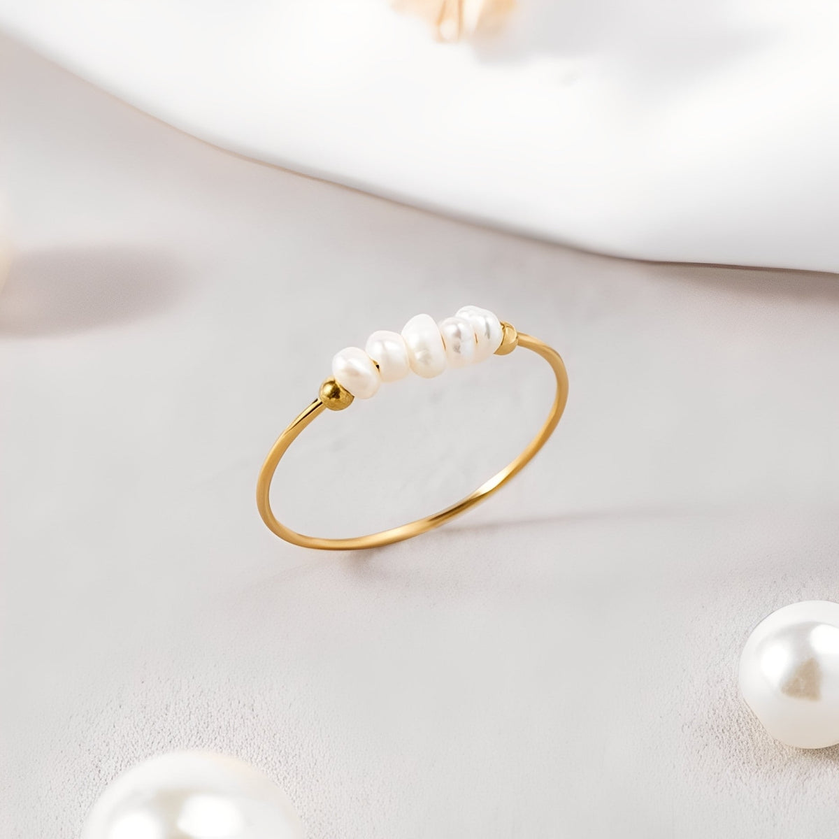 Maelia – Bague classica em pérolas de água doce