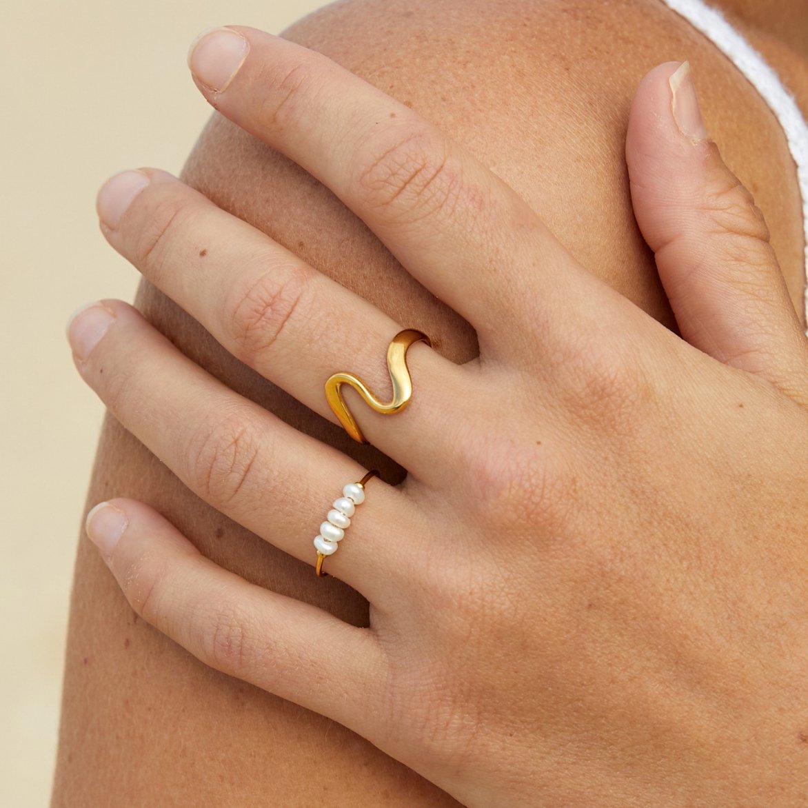 Maelia – Bague classica em pérolas de água doce