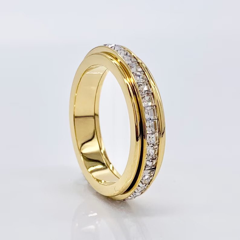 Alessia – Bague rotativa fidget com design refinado