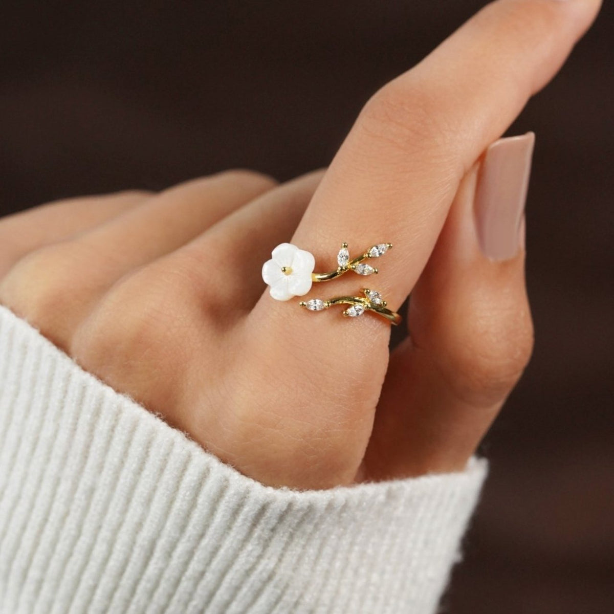 Bague Flor Selvagem - Bague Pétala Floral
