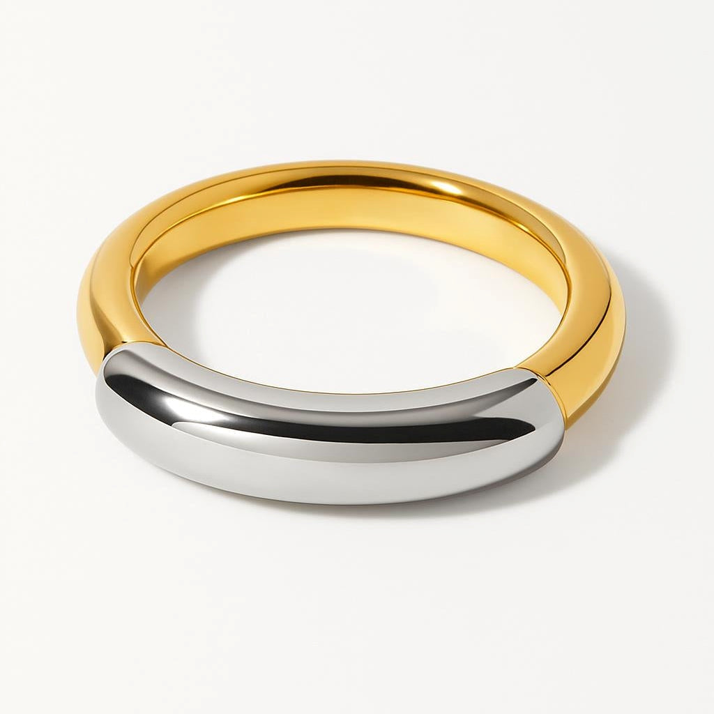 Ciela – Anel bicolor com design moderno