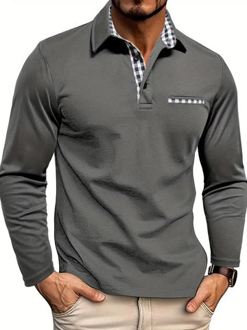 Wilfredo - Camisa Polo de Manga Longa para Homens para o Verão