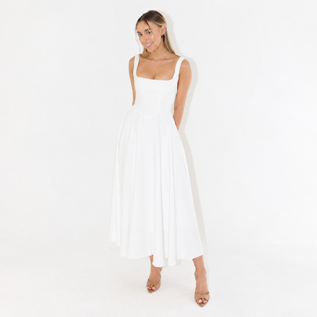 Melisa - Midi Vestido Feminino, Estiloso & Versátil