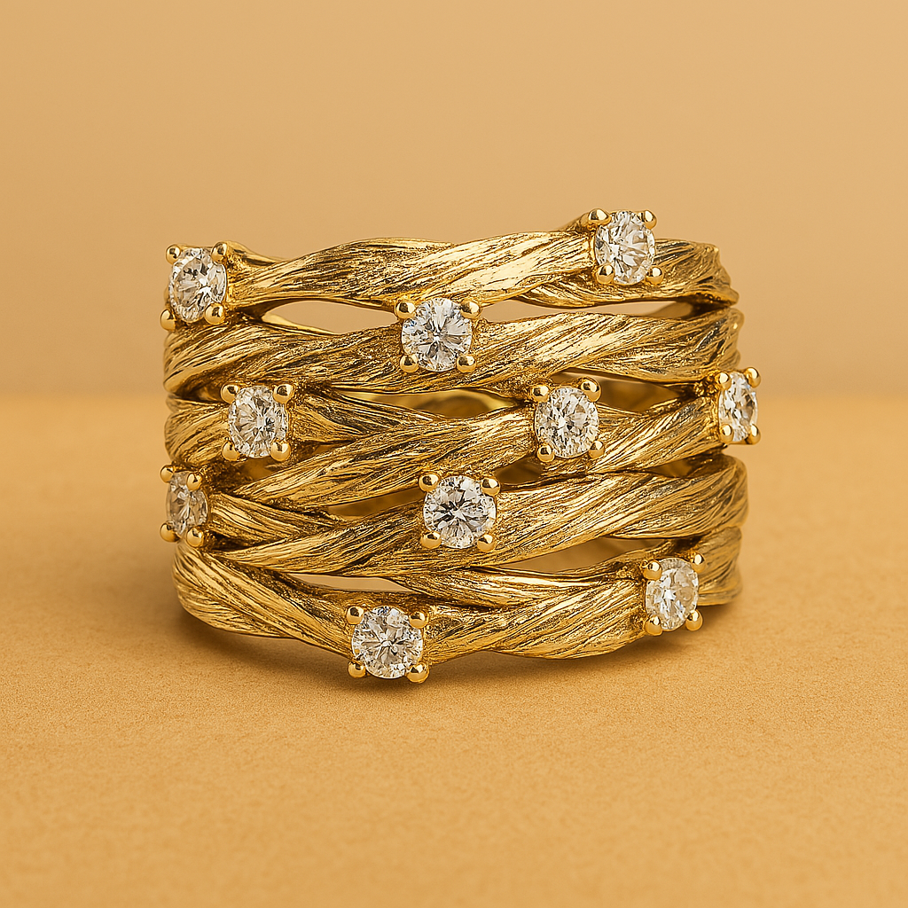 Marisse – Bague de estilo vintage com brilho sutil