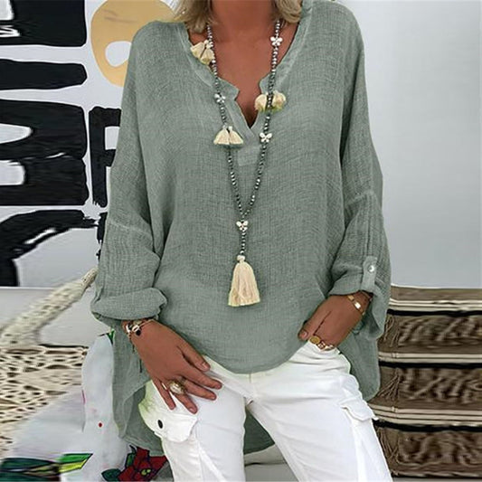 Mia – Blusa Elegante em Linho