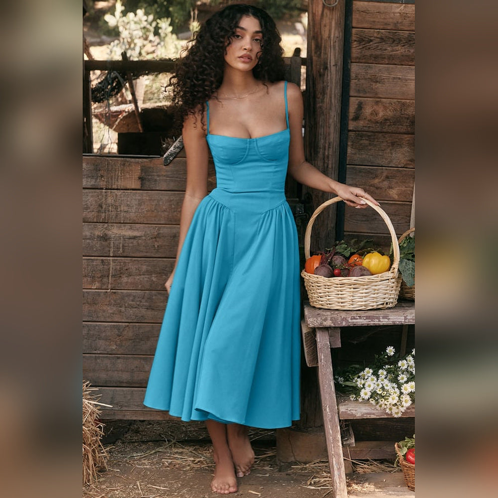 Diana - Vestido Midi com Corsete