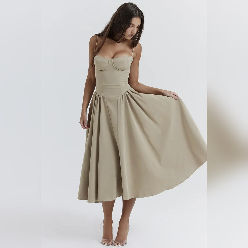 Diana - Vestido Midi com Corsete