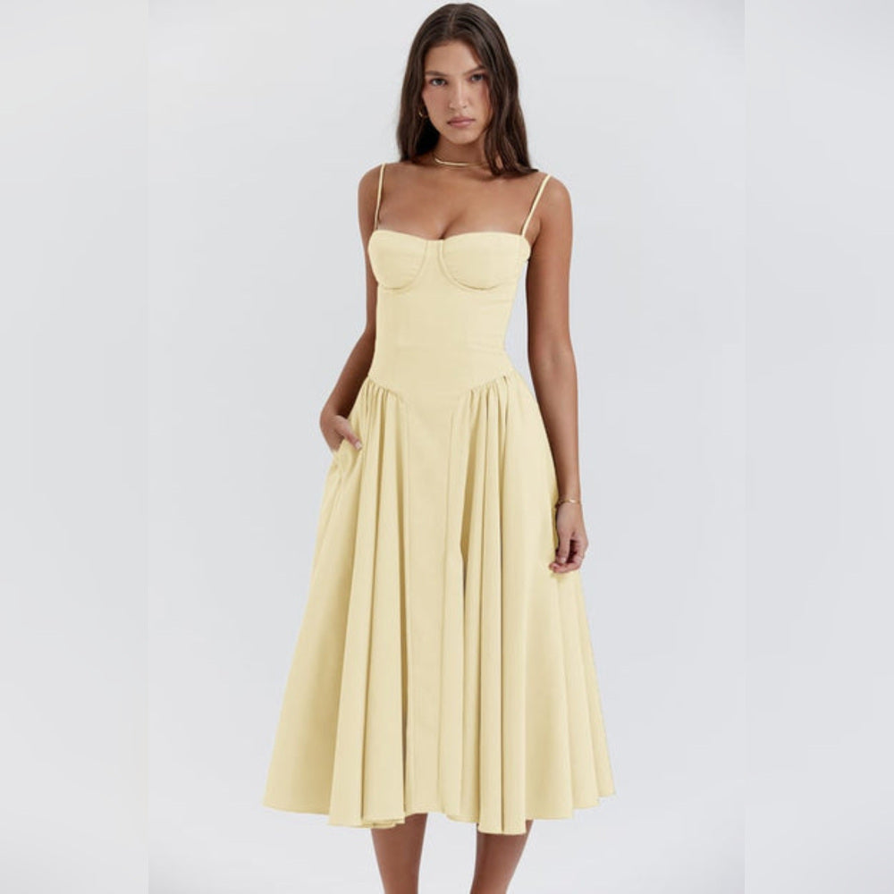 Diana - Vestido Midi com Corsete