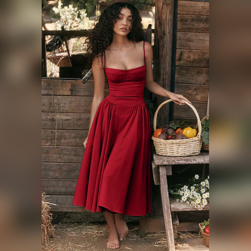 Diana - Vestido Midi com Corsete