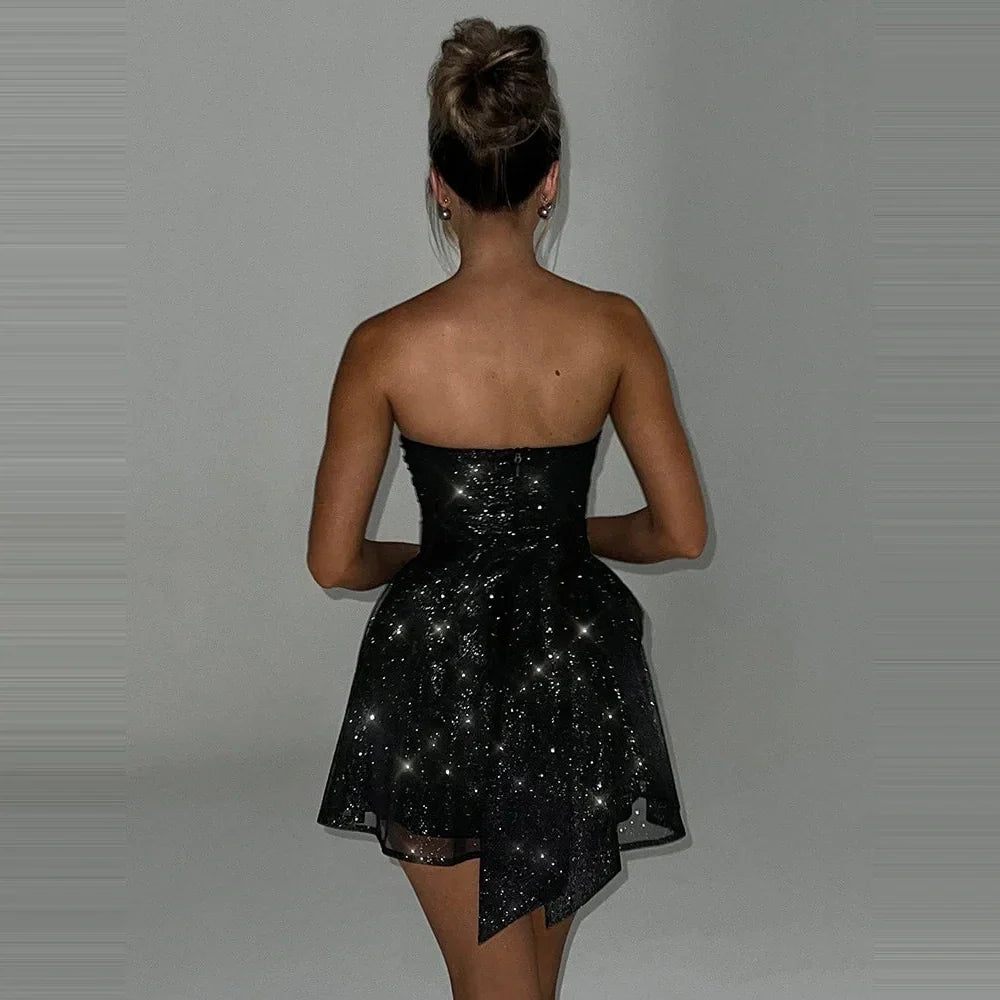 Stella - Vestido Brilhante com Lantejoulas para Ocasioes Especiais