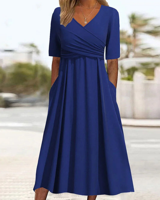 Carys - Wrap dress with short sleeves