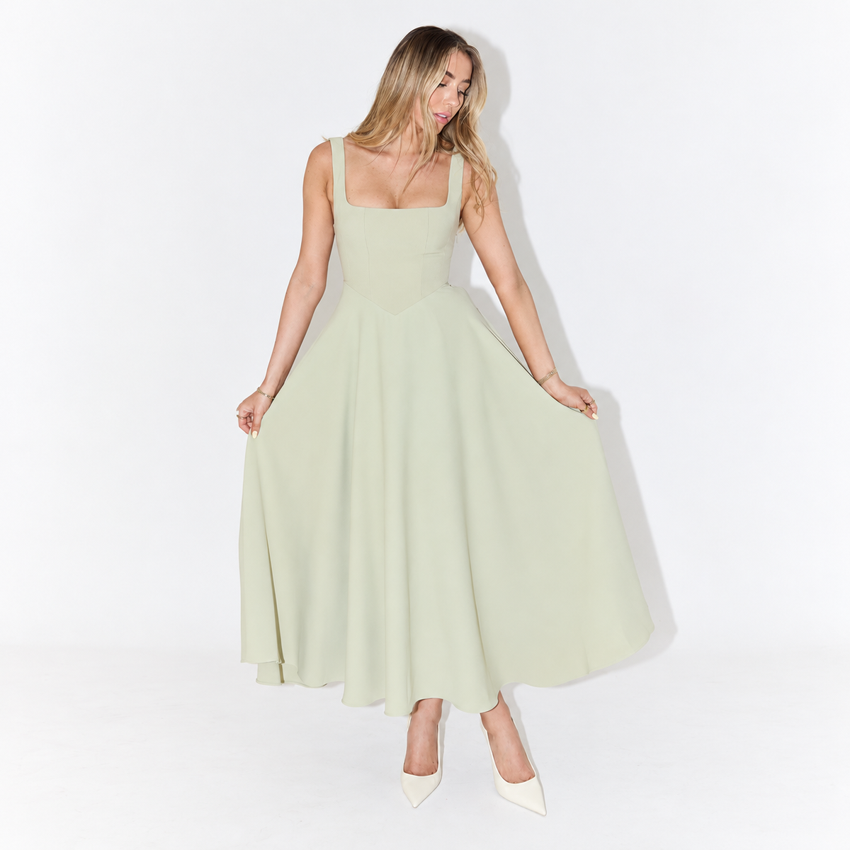 Melisa - Midi Vestido Feminino, Estiloso & Versátil