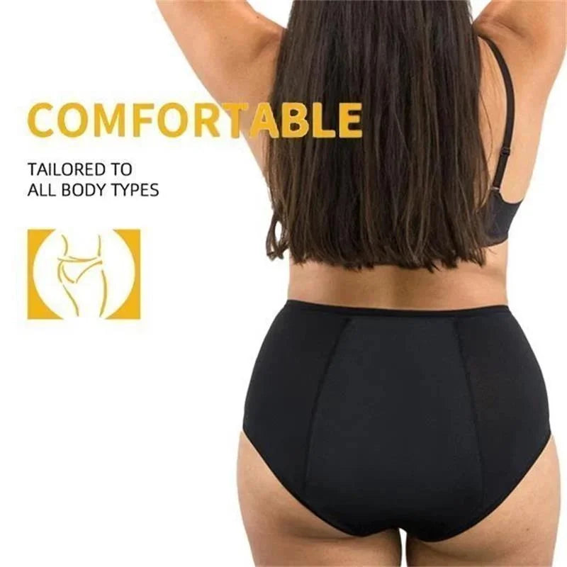 Cuecas de Cintura Alta Anti-Vazamento - Tamanhos Grandes - Conforto Máximo e Proteção Segura