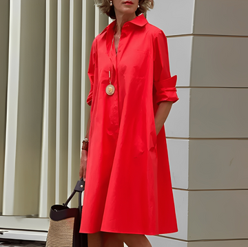 Micaela - Vestido camisa elegante para mulher