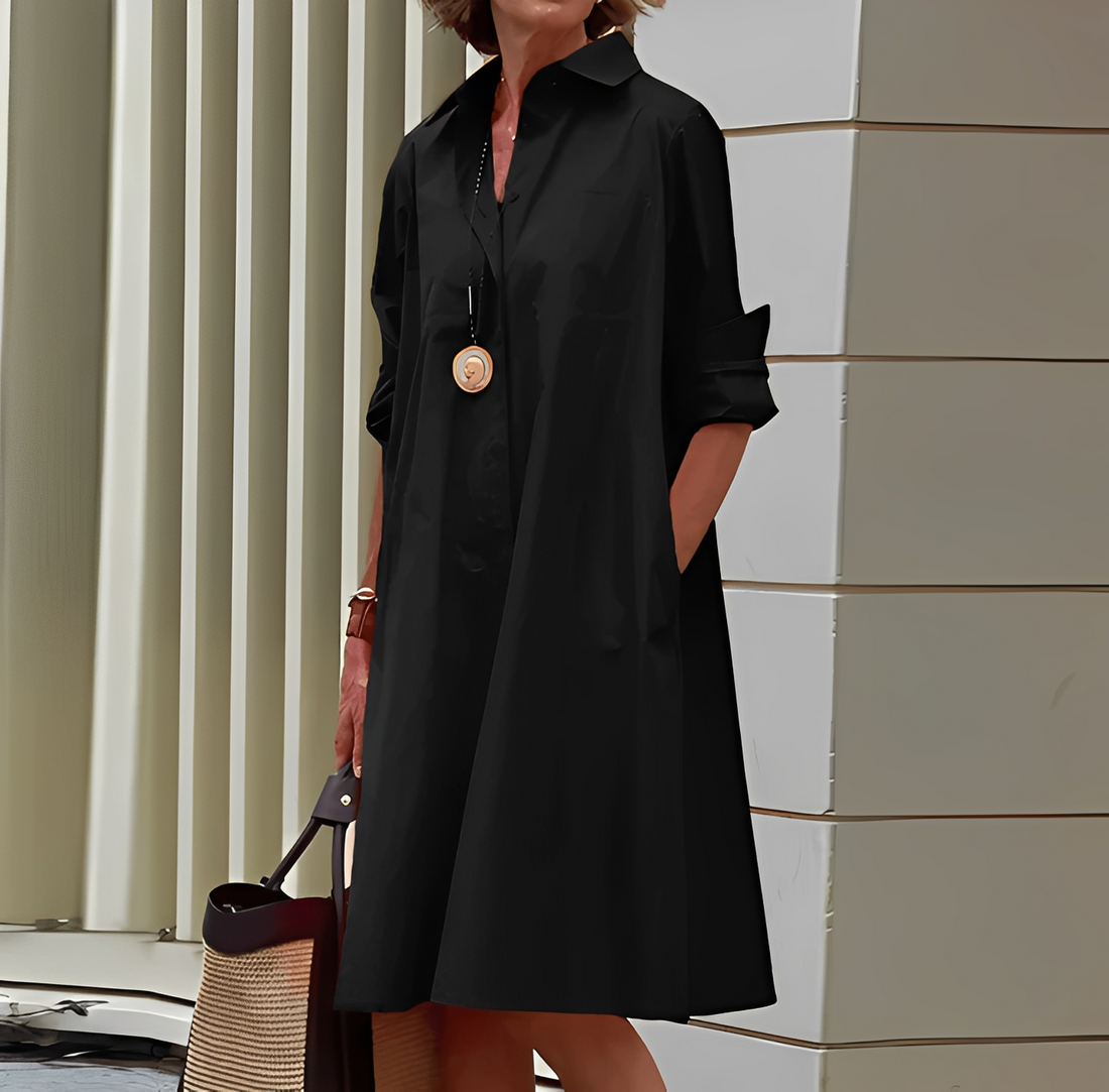 Micaela - Vestido camisa elegante para mulher
