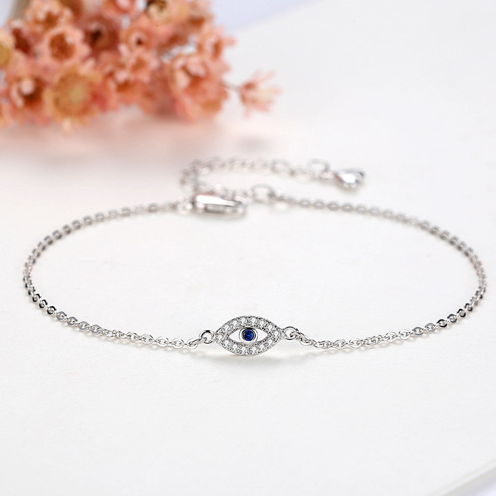 Bracelete a elos com olho maléfico - bracelete a elos com pendente olho maléfico
