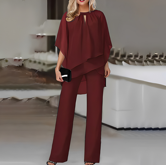 Aarree - Elegante roupa larga formal para mulheres conjunto
