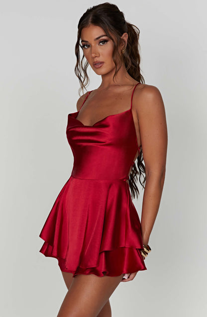 Emilia - Short Satin Dress