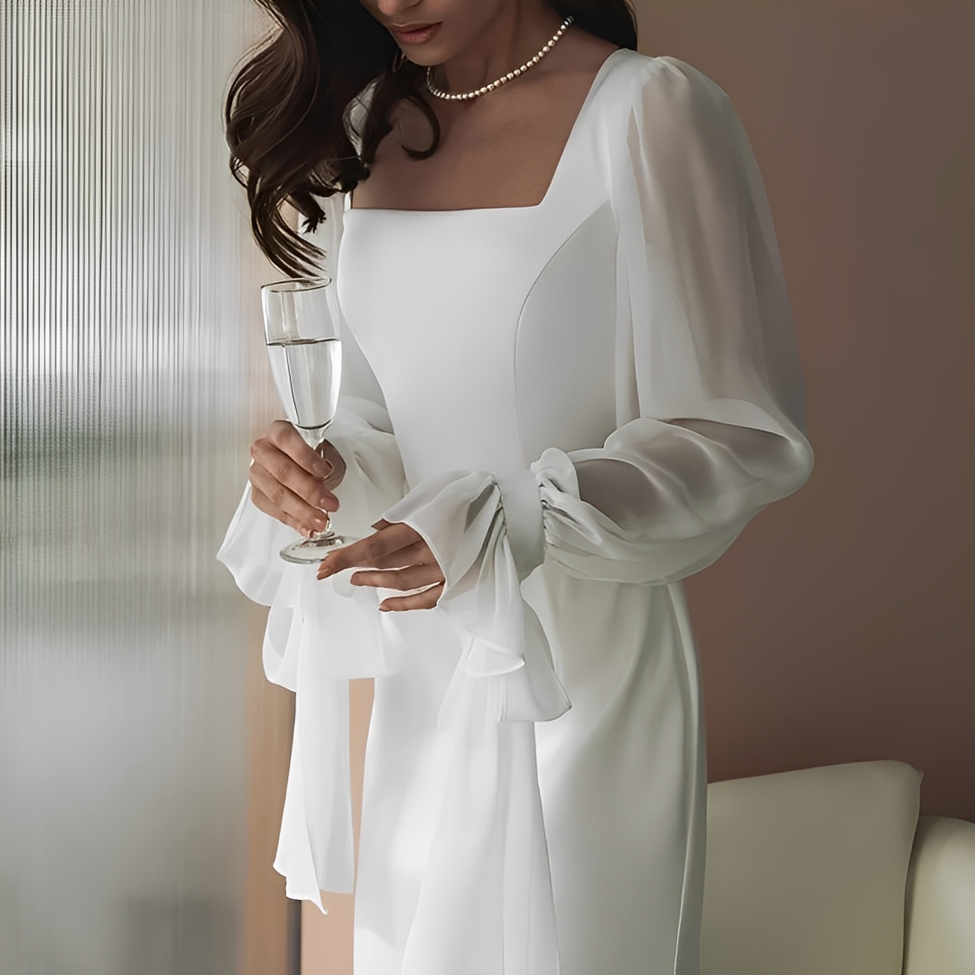 Donabelle - Elegant dress with square neckline for women
