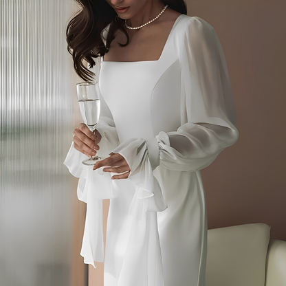 Donabelle - Elegant dress with square neckline for women