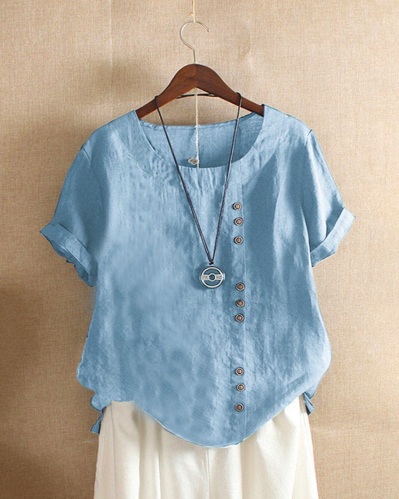 Julianny - Shirt with short sleeves and buttons in the front
