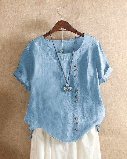 Julianny - Shirt with short sleeves and buttons in the front