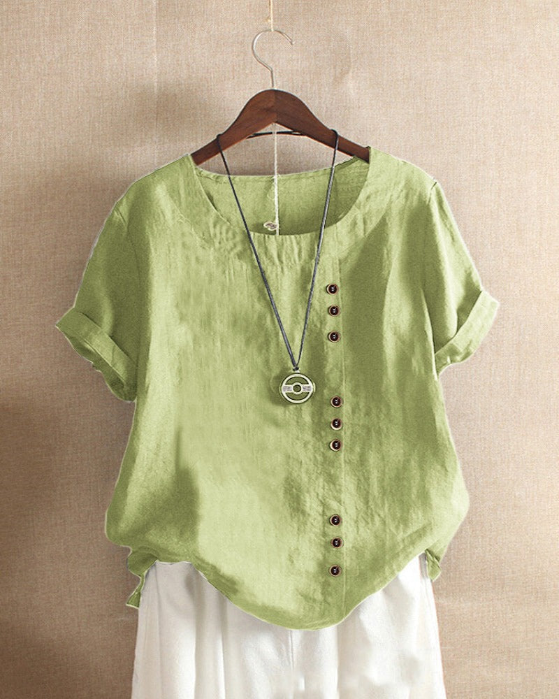Julianny - Shirt with short sleeves and buttons in the front
