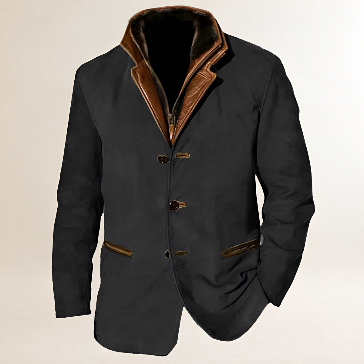 Blazer feminino com duplo botão gola clássica ajuste regular