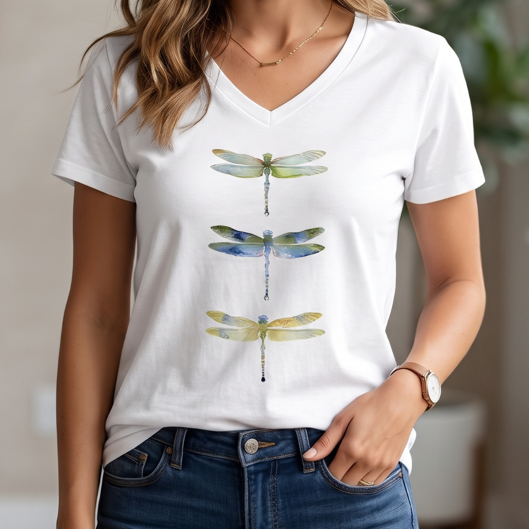 Blusa feminina decote em V manga curta caimento solto comprimento até o quadril
