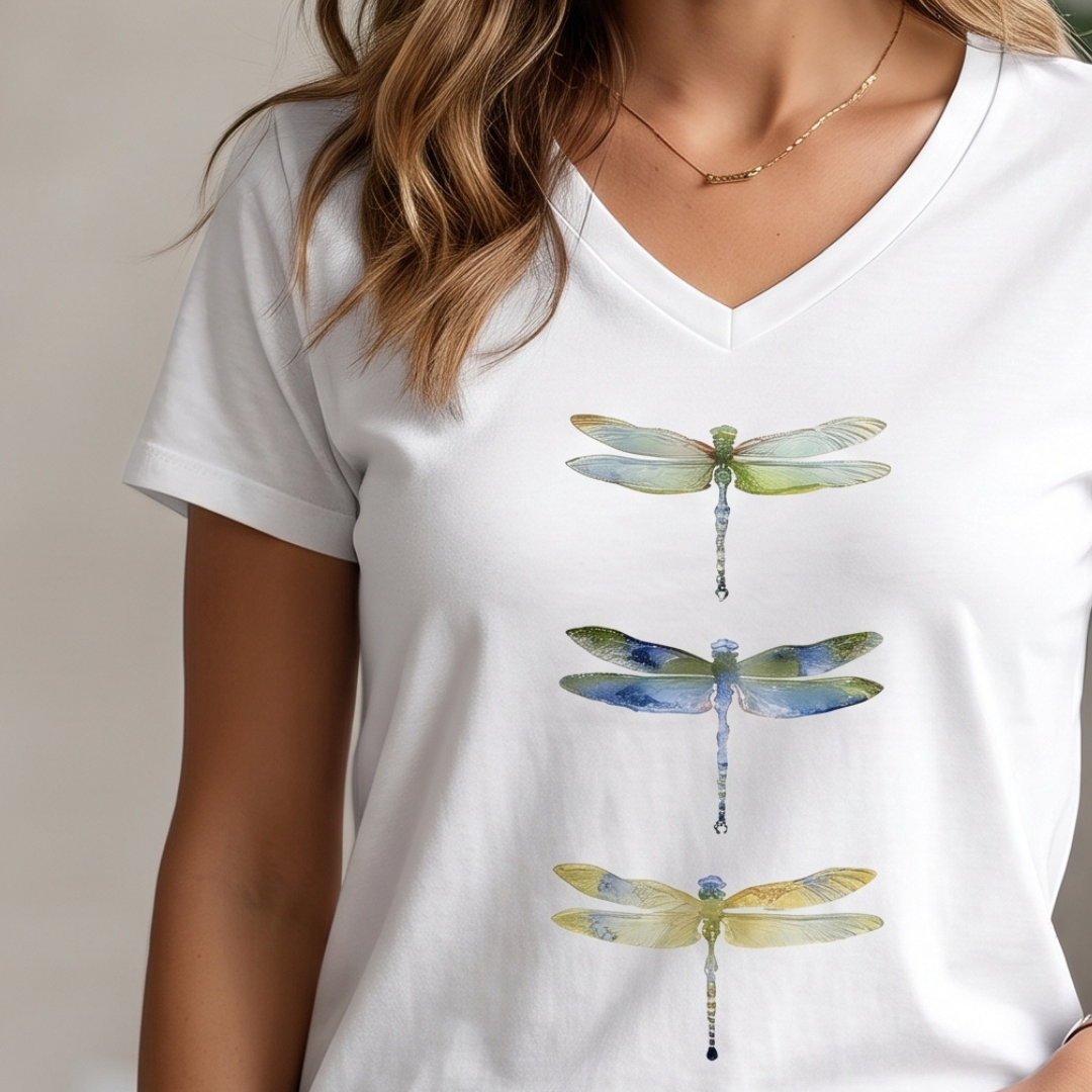 Blusa feminina decote em V manga curta caimento solto comprimento até o quadril