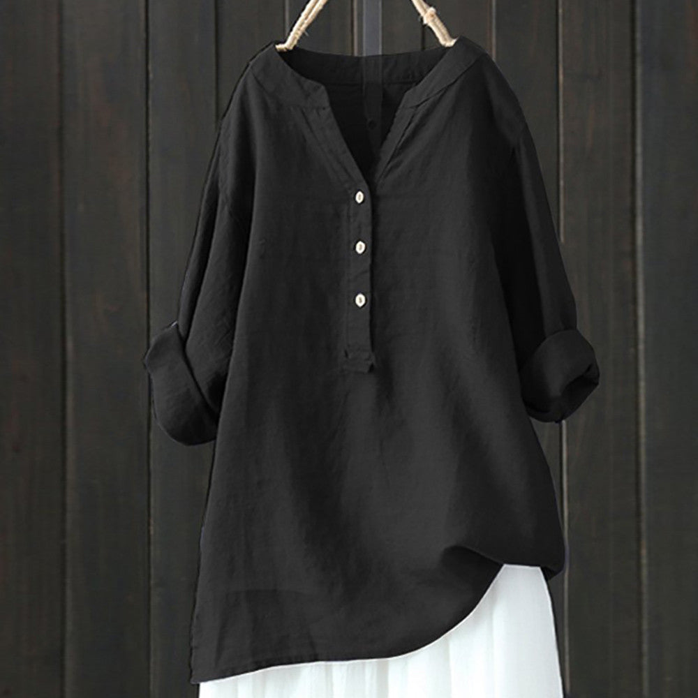 Blusa femininha V com estampa de plissê e recorte assimétrico